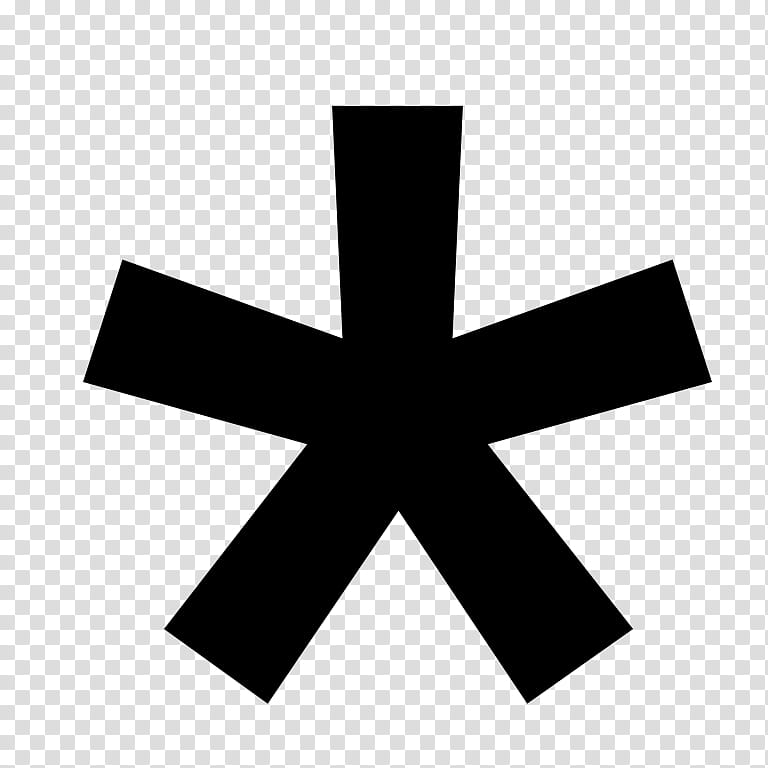 Black Line, Asterisk, Digium, Logo, Symmetry, Symbol, Cross, Blackandwhite transparent background PNG clipart