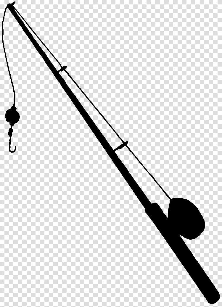 Fishing rod monochrome flat vector object. Recreational sport