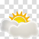 Beautiful Weather Icon Set, Sunny Interval  transparent background PNG clipart