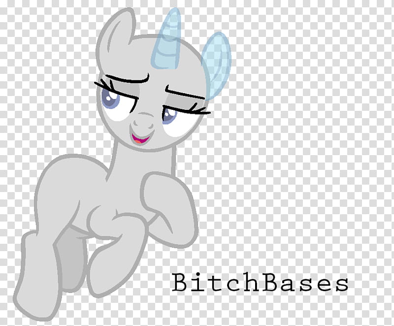 MLP Base I m the baddest bitch, gray My Little Pony transparent background PNG clipart