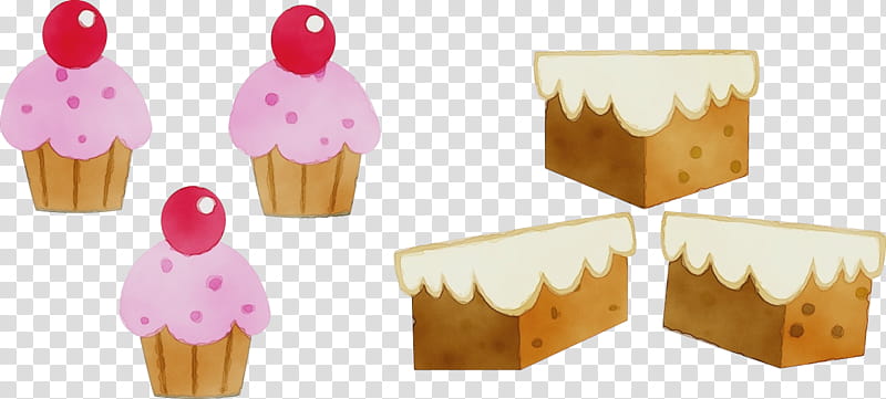 cake decorating supply baking cup cupcake dessert, Watercolor, Paint, Wet Ink, Food, Bake Sale, Baked Goods, Frozen Dessert transparent background PNG clipart