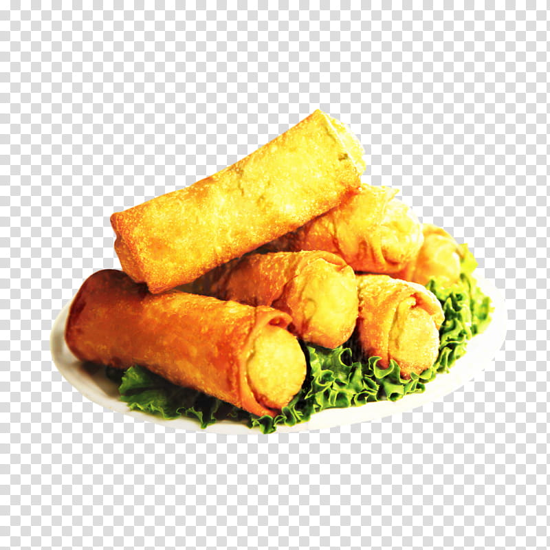 Junk Food, Spring Roll, Egg Roll, Chicken Nugget, Rissole, Deep Frying, Pisang Goreng, Fish Finger transparent background PNG clipart