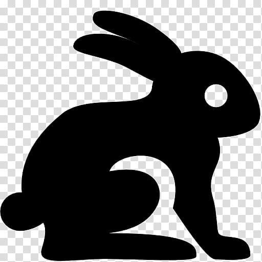 Easter Bunny, Rabbit, Hare, Symbol, Rabbits And Hares, Blackandwhite, Tail, Silhouette transparent background PNG clipart