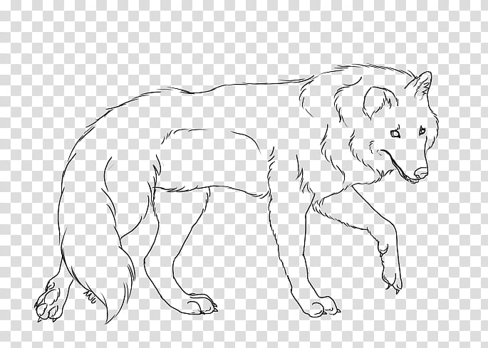 LDD wolf lineart free to use  transparent background PNG clipart