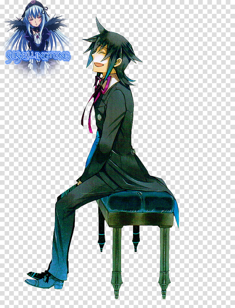 Pandora Hearts Render , black-haired man anime character transparent background PNG clipart
