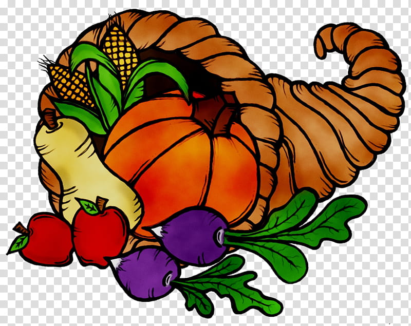 Thanksgiving Cornucopia, Drawing, Cartoon, Holiday, Lunch, Basket transparent background PNG clipart