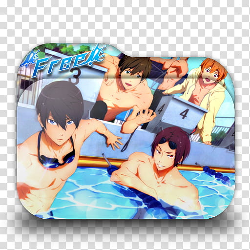 Free Anime Folder Icon, Free Iwatobi School Club file folder transparent background PNG clipart