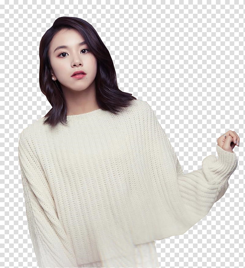 TWICE Season Greetings , woman wearing white sweater transparent background PNG clipart