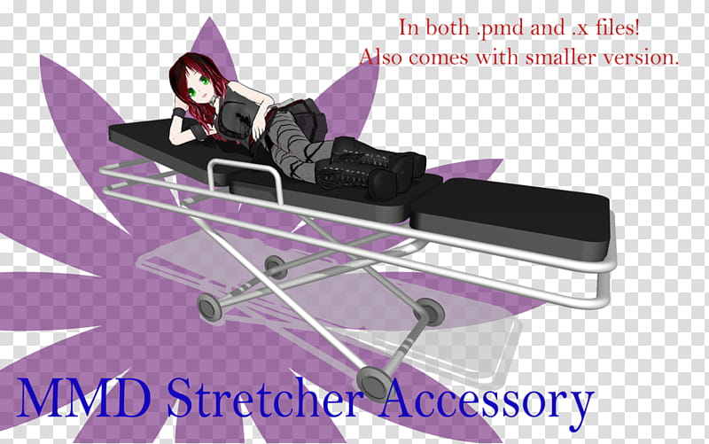MMD Stretcher Accessory, woman lying on bed transparent background PNG clipart