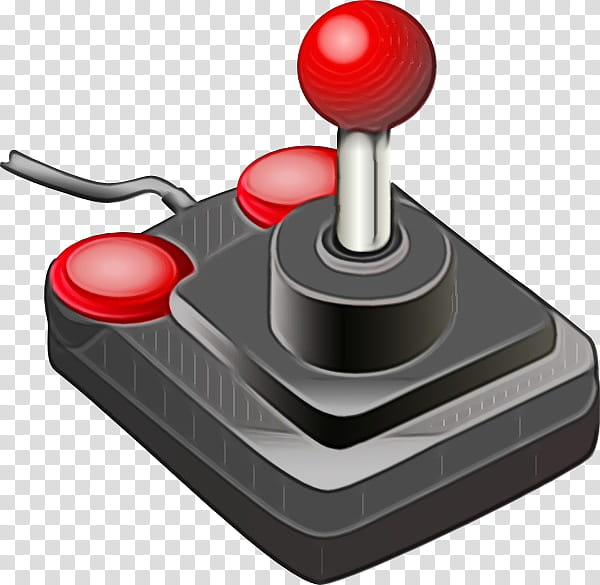 joystick input device technology electronic device peripheral, Watercolor, Paint, Wet Ink, Computer Component, Game Controller transparent background PNG clipart