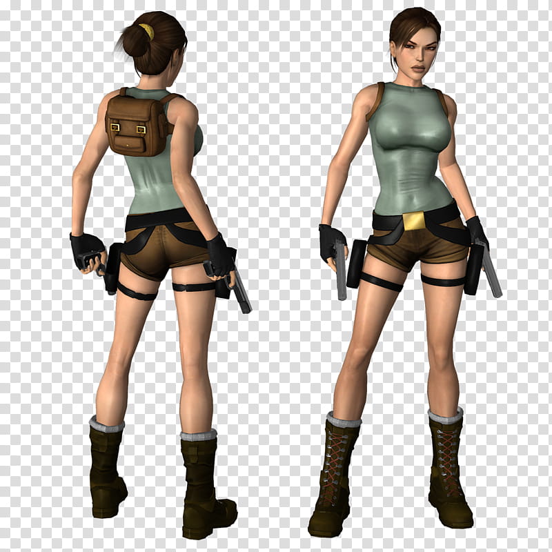 TR Classic Outfit, Lara Croft art transparent background PNG clipart