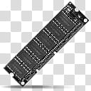 rectangular black DIMM RAM stick transparent background PNG clipart