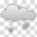 plain weather icons, , cloud and snow flakes transparent background PNG clipart