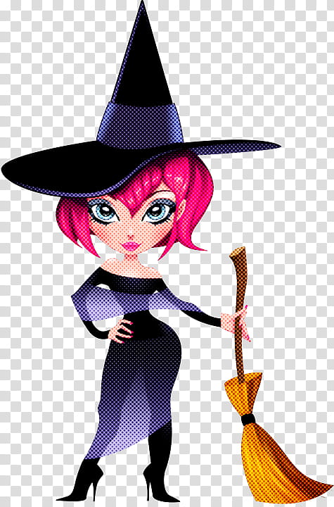 witch hat cartoon broom costume hat hat transparent background PNG clipart