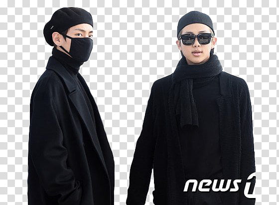 man wearing mask beside man wearing sunglasses transparent background PNG clipart