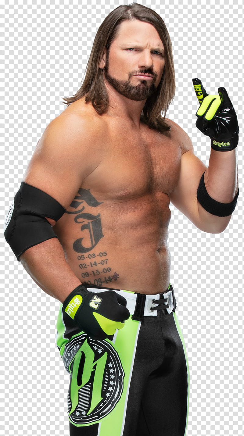 AJ Styles  Green Attire UNRELEASED transparent background PNG clipart
