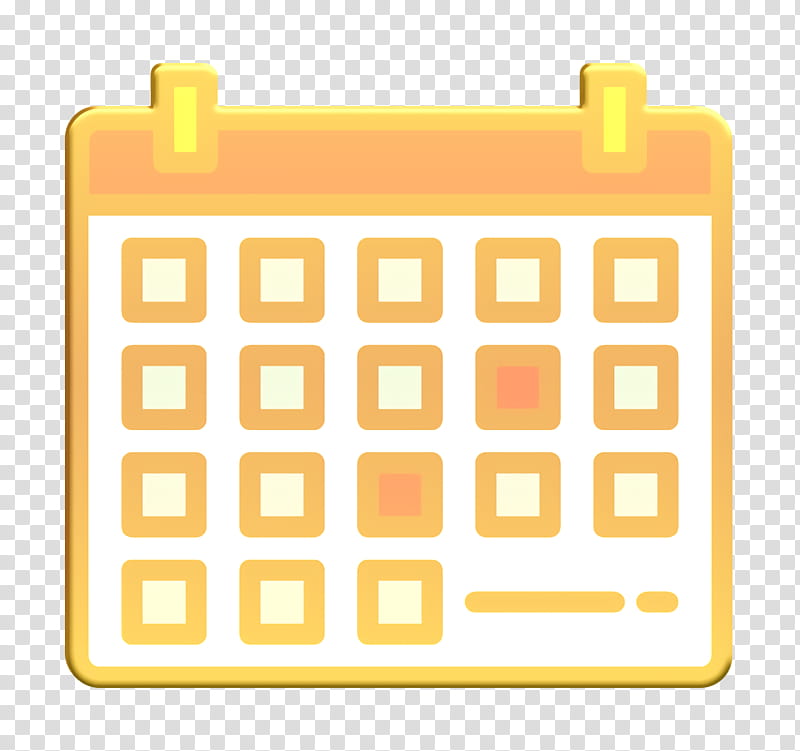 Startup New Business icon Calendar icon, Startup New Business Icon, Yellow, Orange, Line, Square, Toy transparent background PNG clipart