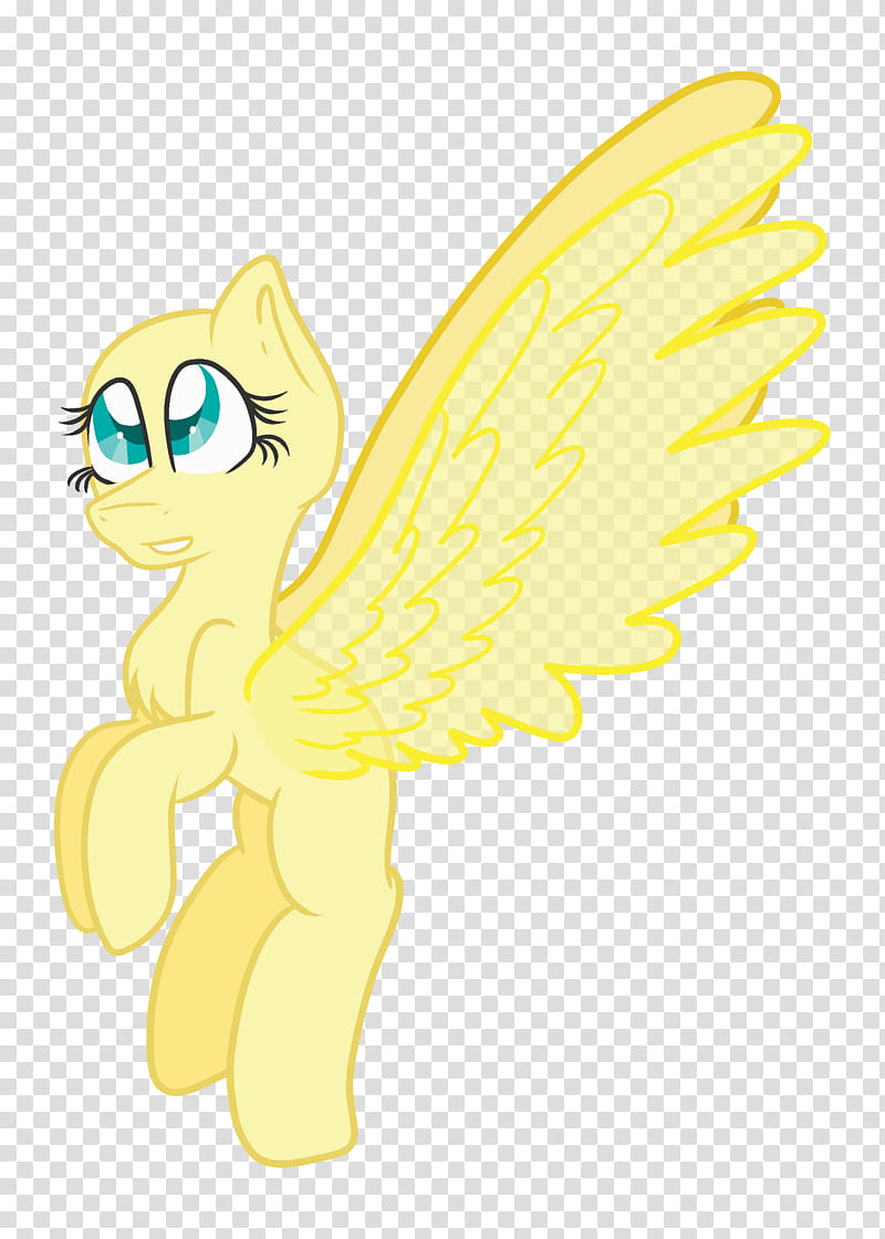 Base I m a Pretty Pegasus, yellow unicorn illustration transparent background PNG clipart