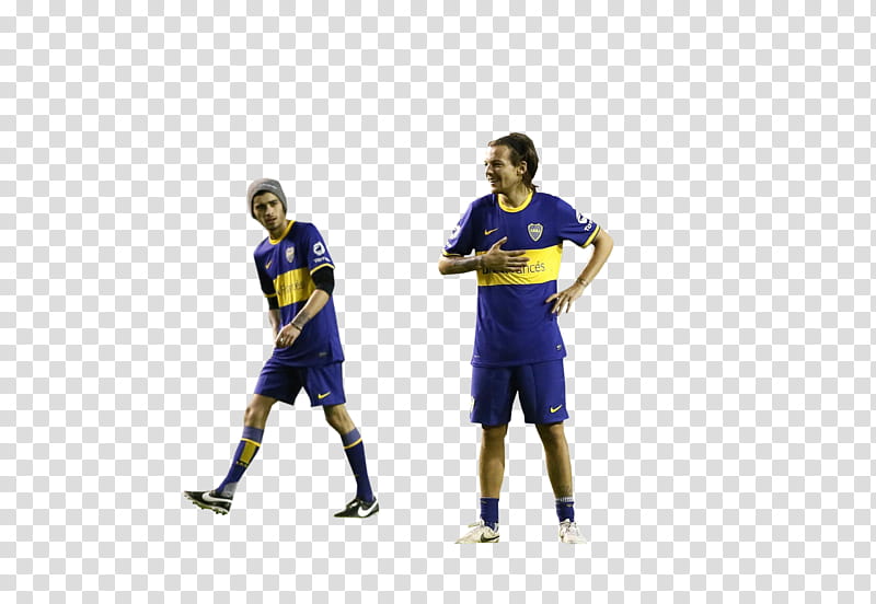One Direction , two men standing wearing soccer jersey shirts transparent background PNG clipart