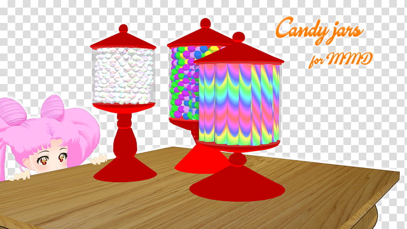 (MMD) Candy jars transparent background PNG clipart