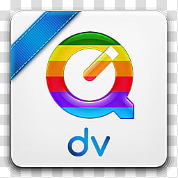 Quicktime Filetypes, dv icon transparent background PNG clipart