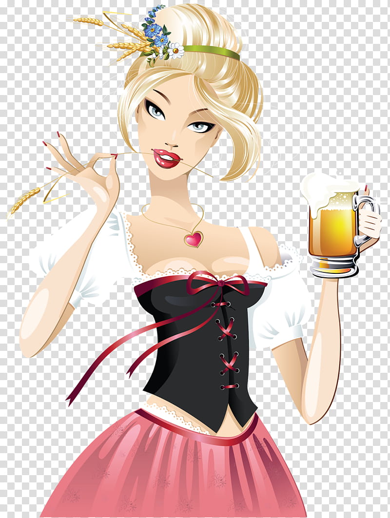 Beer, Oktoberfest, German Cuisine, Drawing, Cartoon, Blond, Style transparent background PNG clipart