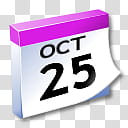 WinXP ICal, Oct  calendar illustration transparent background PNG clipart