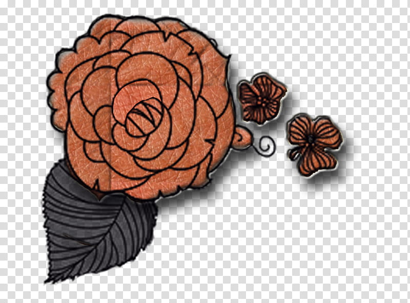 orange flower, brown flower art transparent background PNG clipart