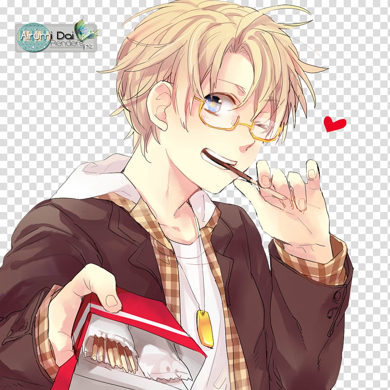 renders blonde haired male anime character illustration