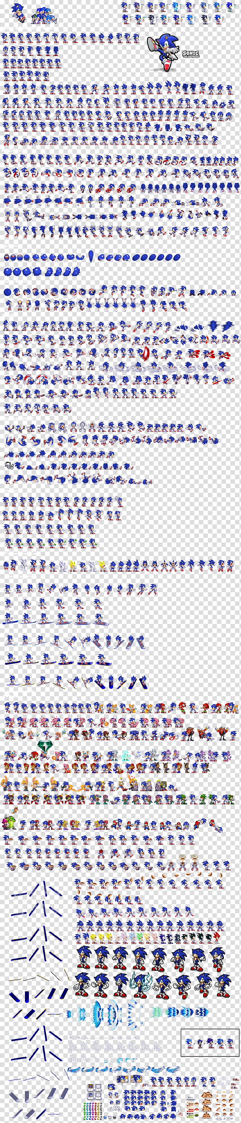 Imagem: Dark Sonic Sprite, Pixel Art Maker