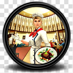 Games , female waitress showing cooked food meal transparent background PNG clipart