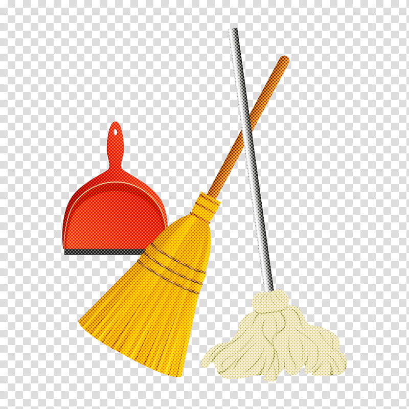 broom yellow household cleaning supply household supply rake, Mop transparent background PNG clipart