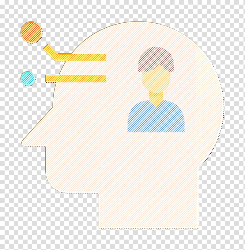 Head icon Thinking icon Management icon, Text, Yellow, Cartoon, Line, Logo, Human, Circle transparent background PNG clipart
