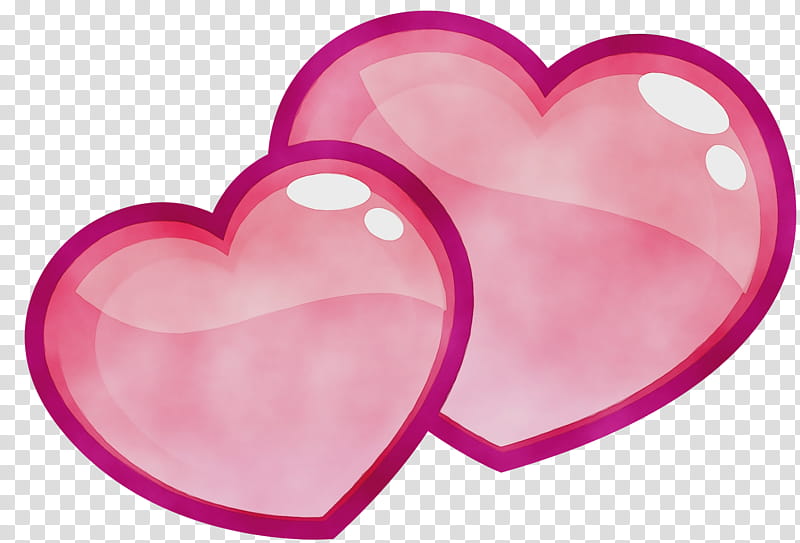 heart pink magenta violet, Watercolor, Paint, Wet Ink, Love, Cloud transparent background PNG clipart