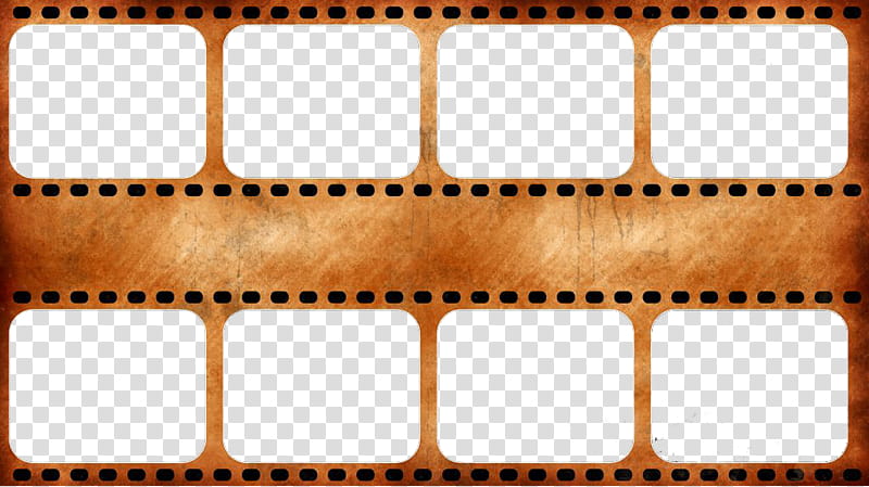 brown film strip collage frame transparent background PNG clipart