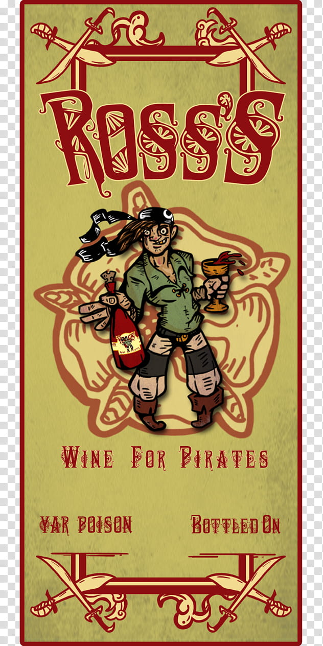 Pirate Wine, Ross poster transparent background PNG clipart