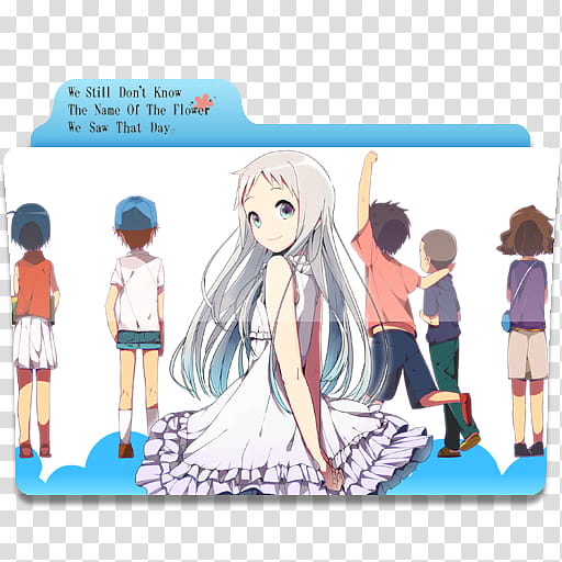 Anime folder icons , AnoHana, We Still Don't Know The Name of the Flower We Saw That Day file folder transparent background PNG clipart