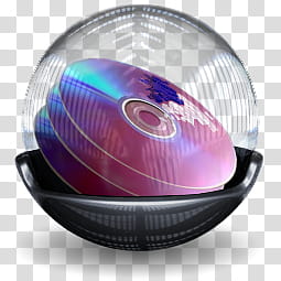 Sphere   , purple disc in round glass case transparent background PNG clipart