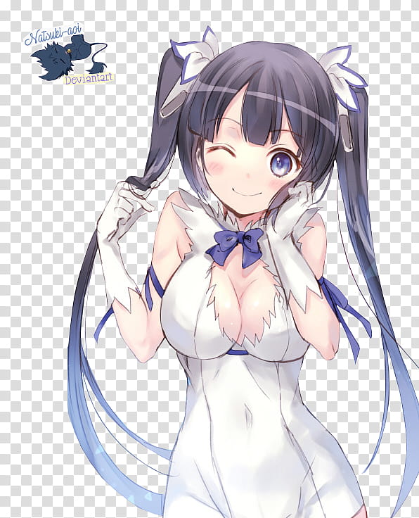 Hestia Danmachi, anime girl character transparent background PNG clipart