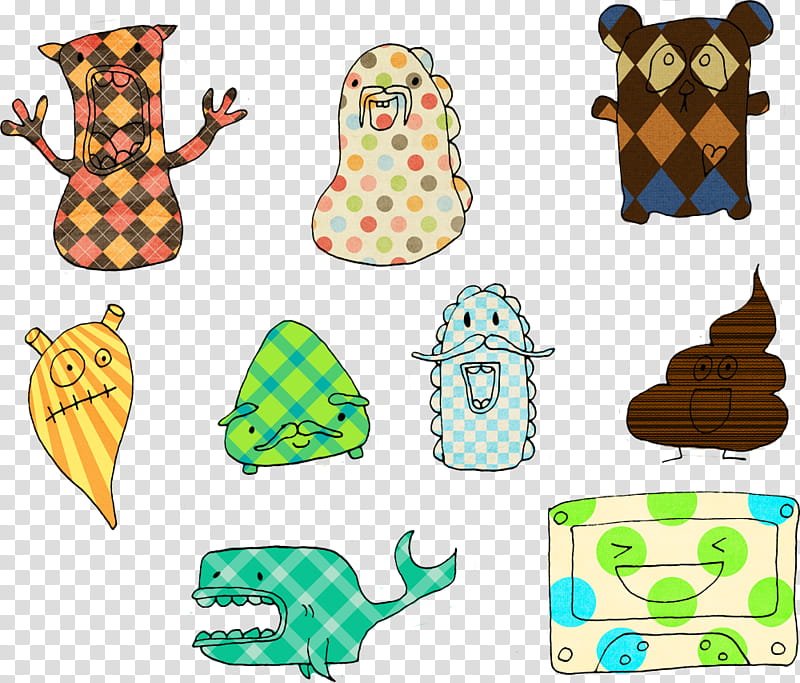, assorted-colored characters transparent background PNG clipart
