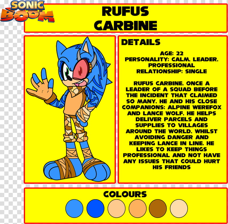 Sonic Boom: Rufus Carbine transparent background PNG clipart