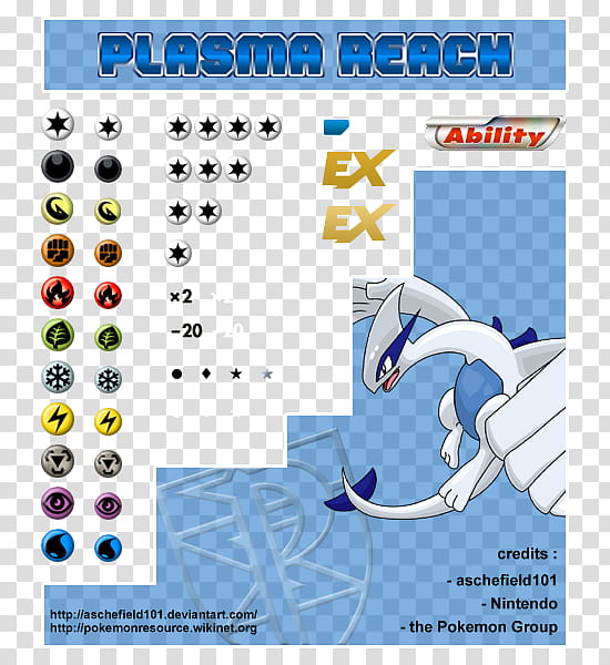 Plasma Reach SymbolSheet v , Pokemon Lugia transparent background PNG clipart