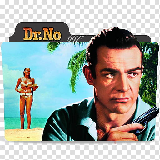 James Bond movies Sean Connery folder icons,  James Bond Dr No transparent background PNG clipart