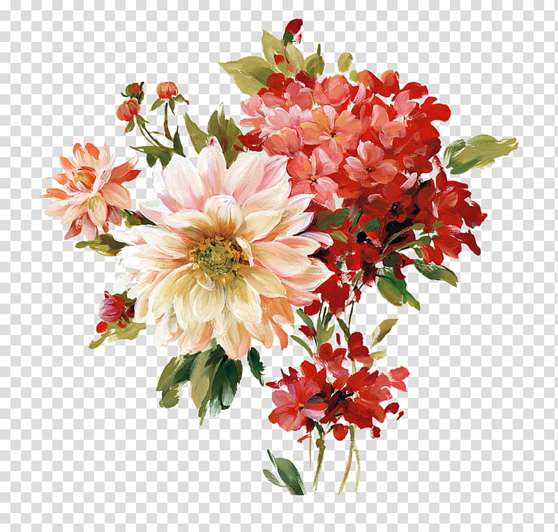 flowers, red and pink flower illsutrations transparent background PNG clipart