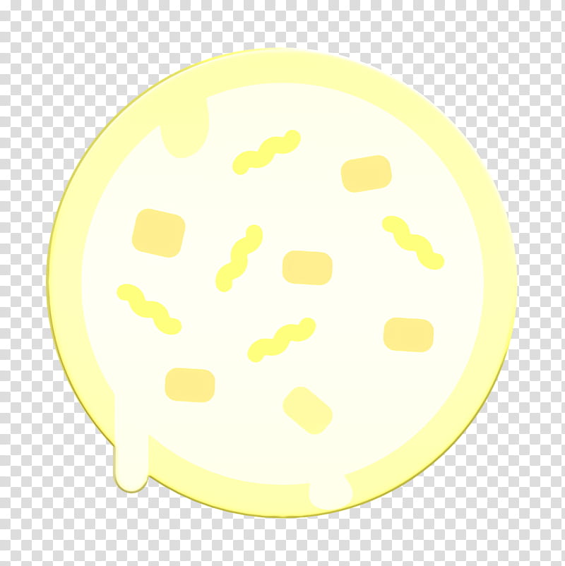 Gastronomy Set icon Pizza icon, Yellow, Circle transparent background PNG clipart