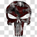 The Punisher logo iCons, Black, Weathered & Bloody _x, Punisher icon transparent background PNG clipart