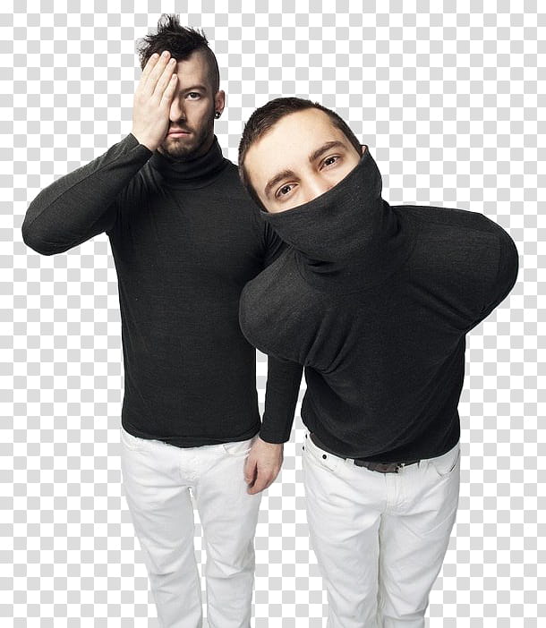 Tyler and Josh Black and White transparent background PNG clipart