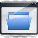 Oxygen Refit, gnome-commander, blue folder icon transparent background PNG clipart