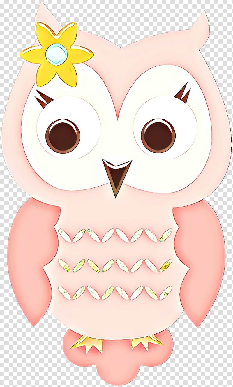 owl pink cartoon bird of prey transparent background PNG clipart