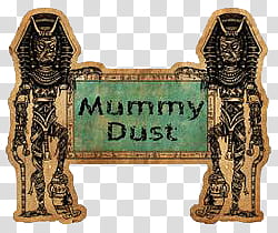 Elixirs s, black and brown Mummy Dust illustration transparent background PNG clipart